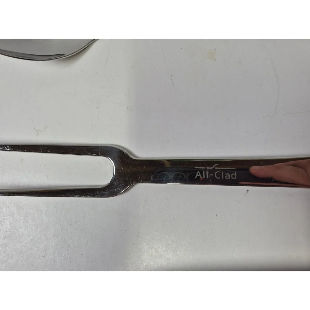 All-Clad Stainless Steel Kitchen Tool Set 3pc Meat Fork Serving Spoon Spatula